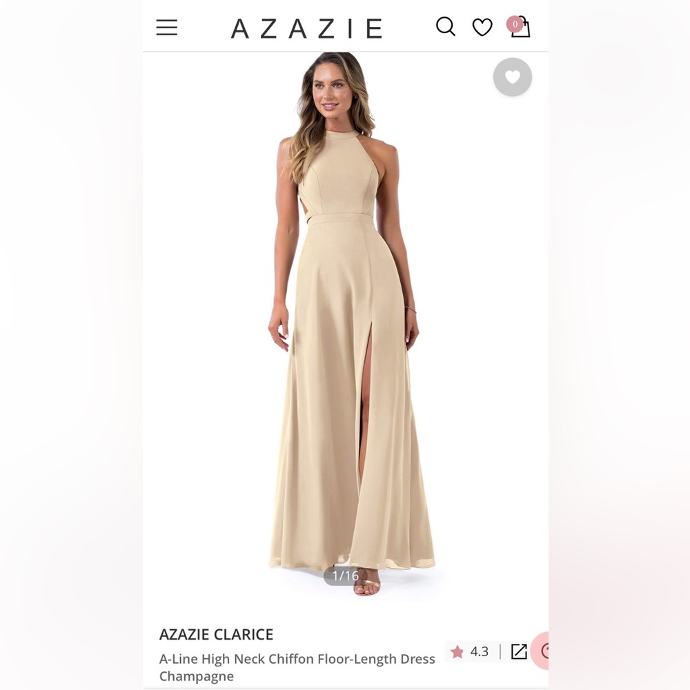 Bridesmaid dress from Azazie